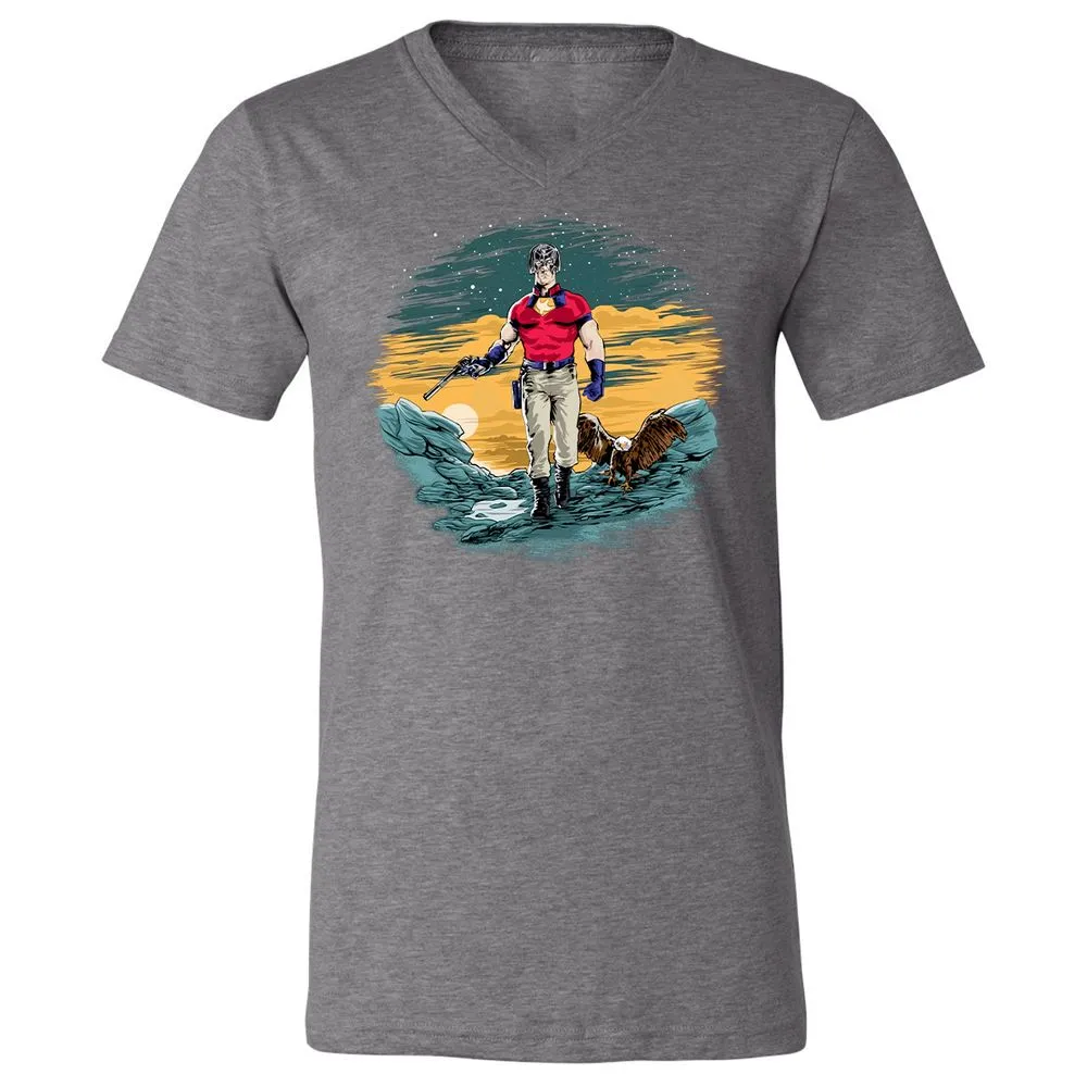 Unisex V-Neck T-Shirt - EGTFR1WN - Deep Heather - 13