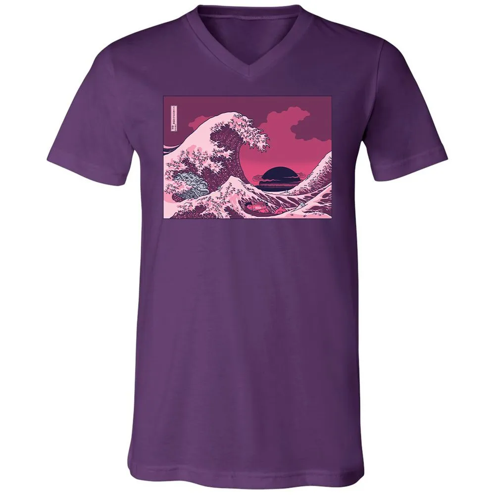 Unisex V-Neck T-Shirt - X3K16NQX - Team Purple - 9