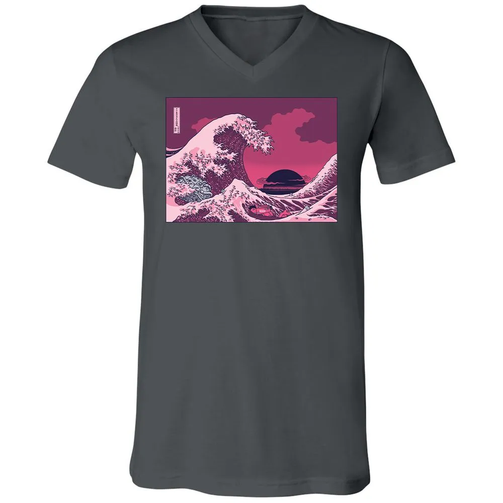 Unisex V-Neck T-Shirt - X3K16NQX - Asphalt - 12