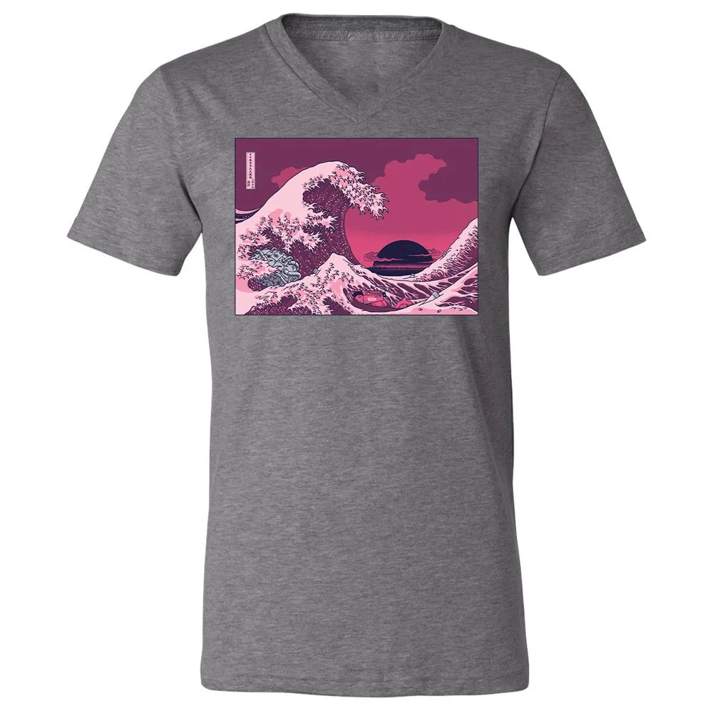 Unisex V-Neck T-Shirt - X3K16NQX - Deep Heather - 13