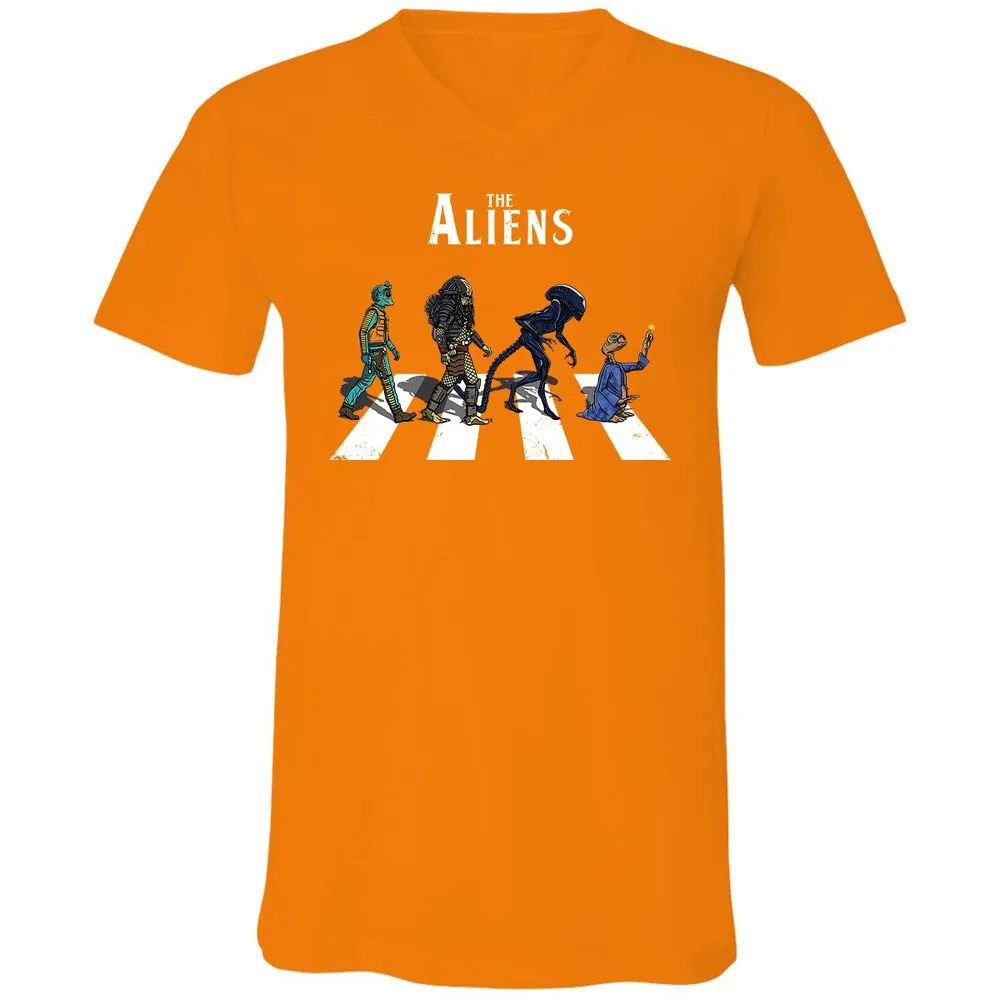 Unisex V-Neck T-Shirt - A22VMUFS - Orange - 11