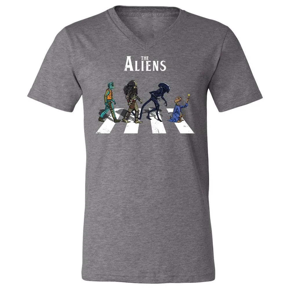 Unisex V-Neck T-Shirt - A22VMUFS - Deep Heather - 13