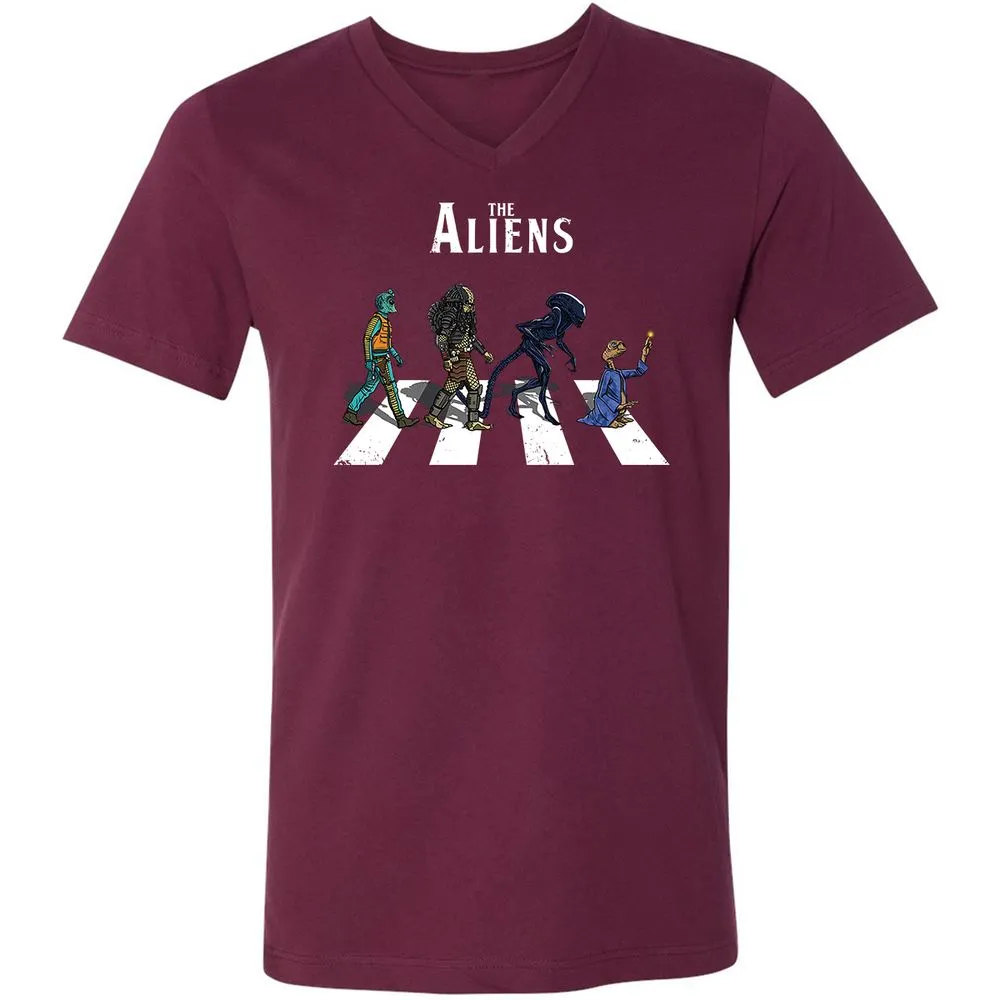 Unisex V-Neck T-Shirt - A22VMUFS - Maroon - 6