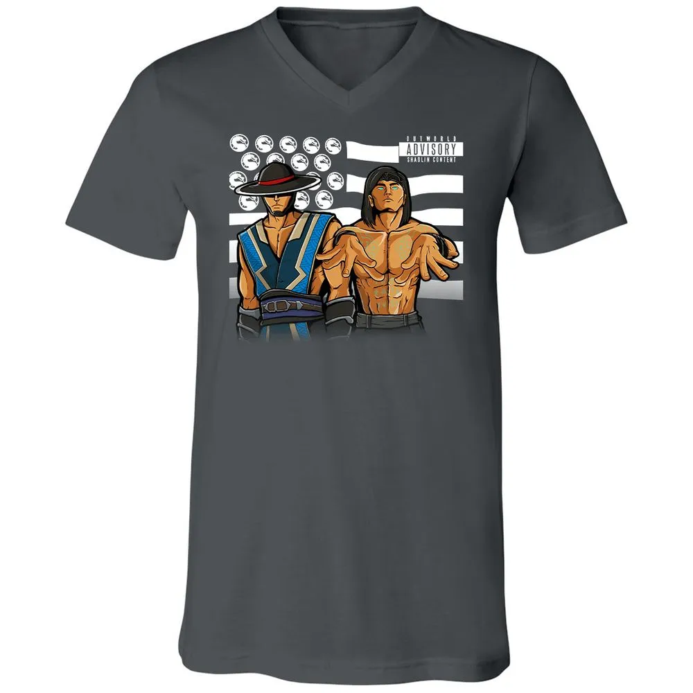 Unisex V-Neck T-Shirt - HZHQRXWW - Asphalt - 12