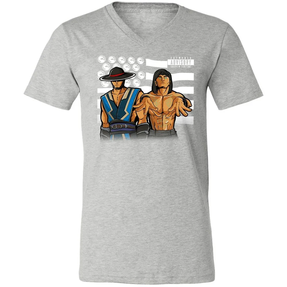 Unisex V-Neck T-Shirt - HZHQRXWW - Athletic Heather - 7