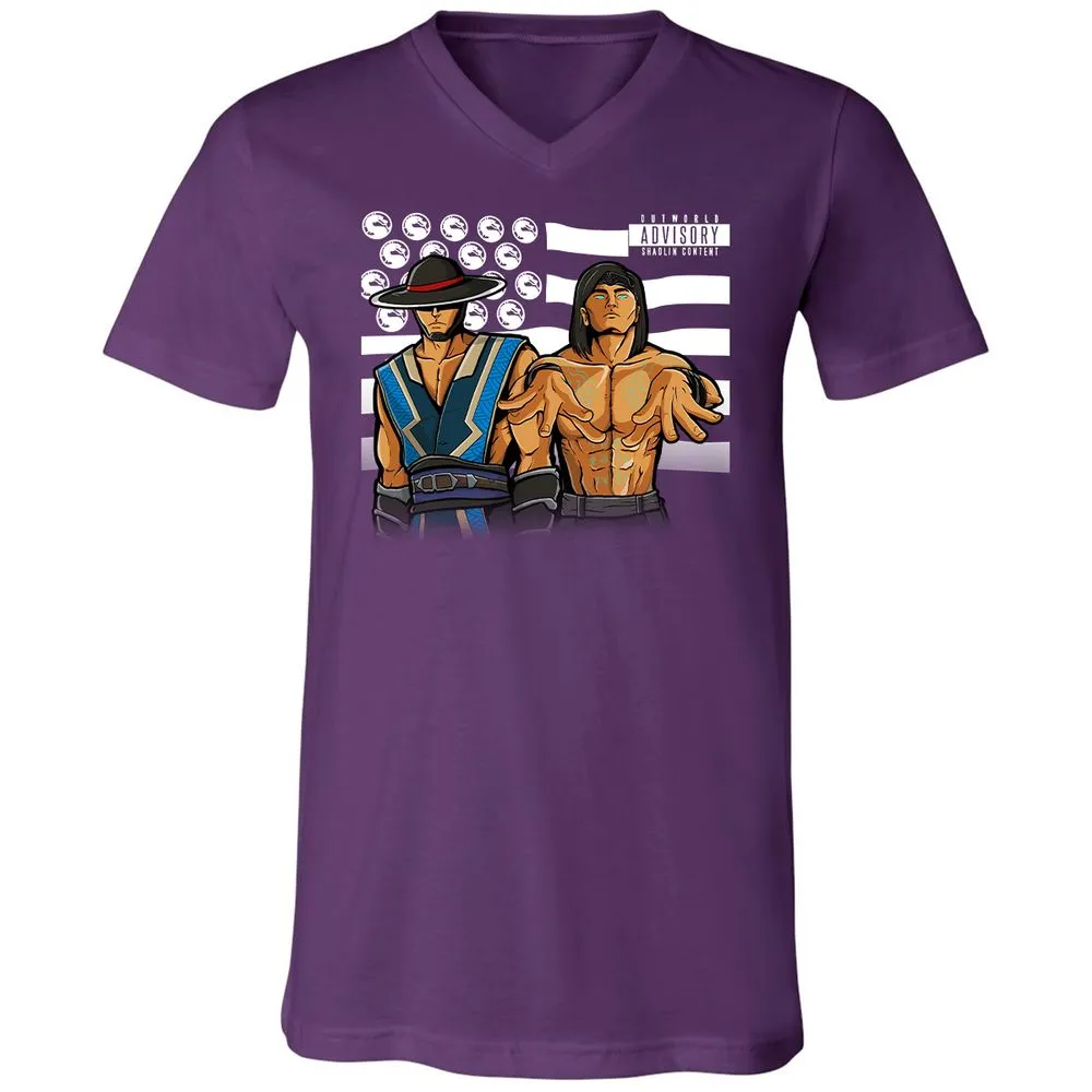 Unisex V-Neck T-Shirt - HZHQRXWW - Team Purple - 9