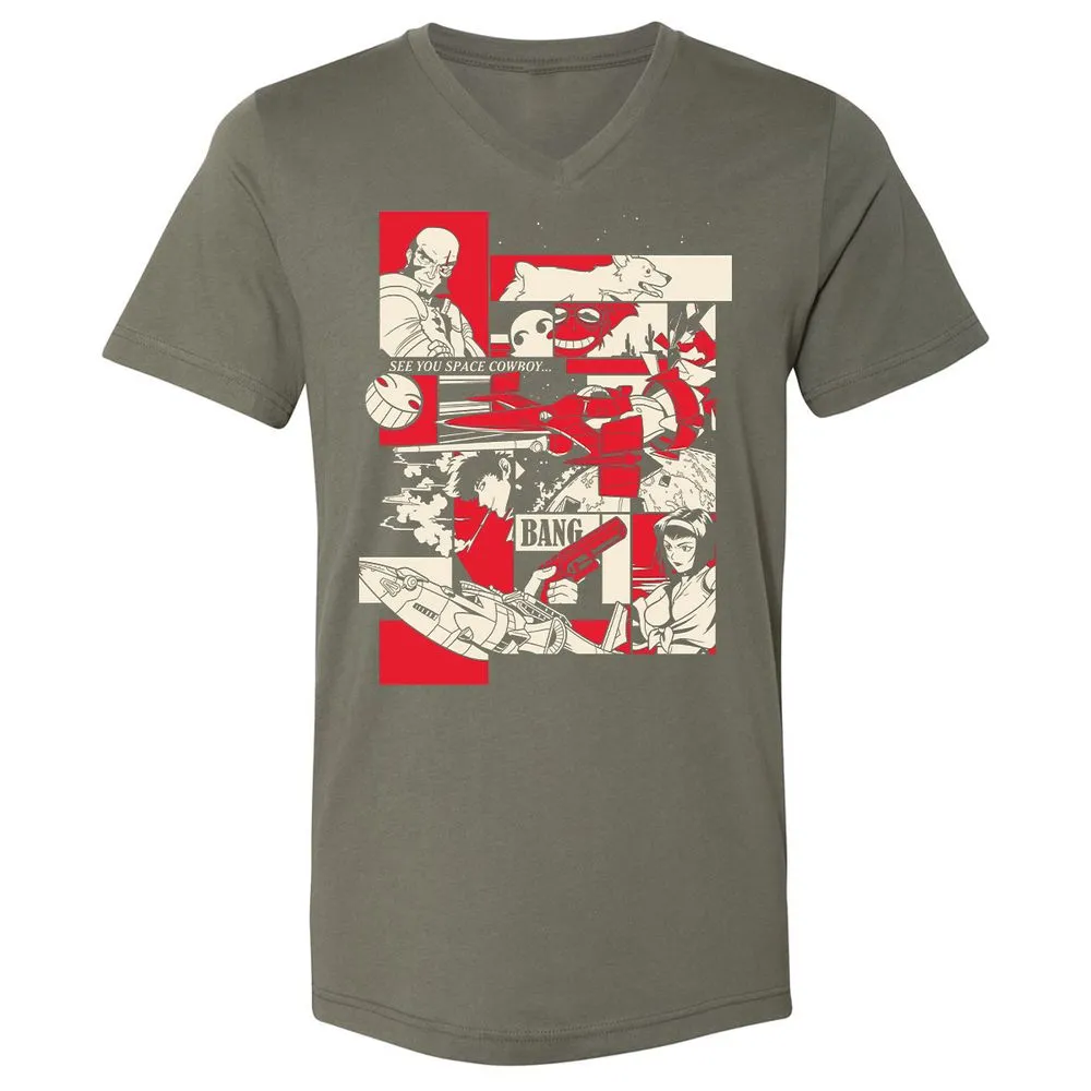 Unisex V-Neck T-Shirt - YDNZ35LC - Military Green - 10