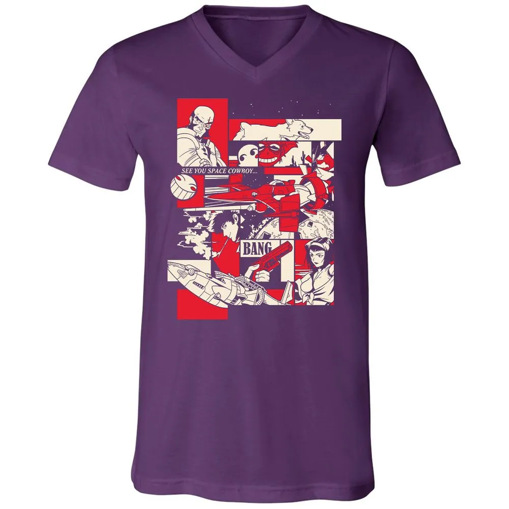 Unisex V-Neck T-Shirt - YDNZ35LC - Team Purple - 9