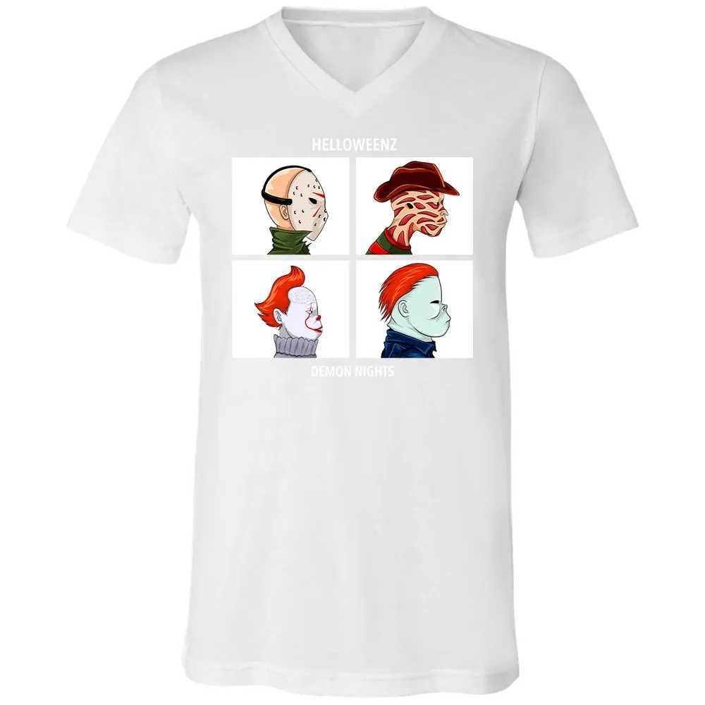 Unisex V-Neck T-Shirt - H1EBDSJJ - White - 5