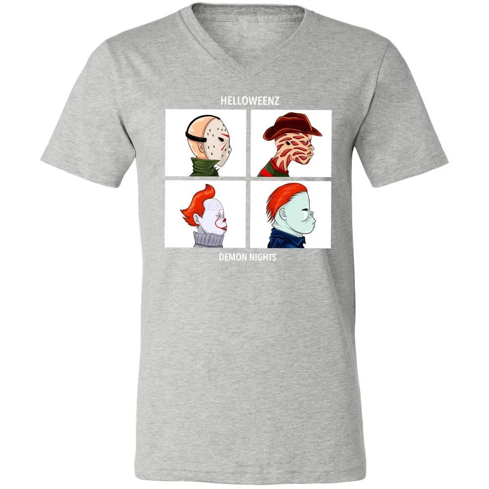 Unisex V-Neck T-Shirt - H1EBDSJJ - Athletic Heather - 7