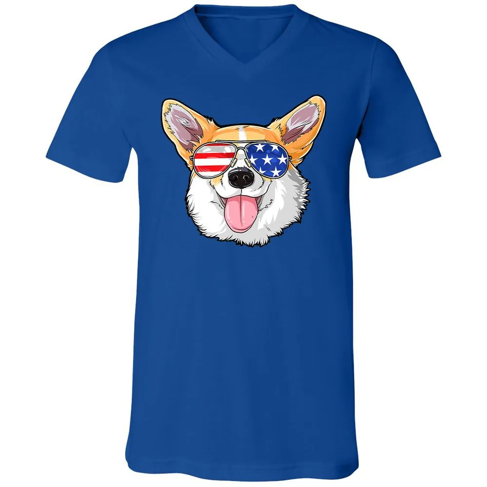 Unisex V-Neck T-Shirt - Z7UHBU8C - True Royal - 4