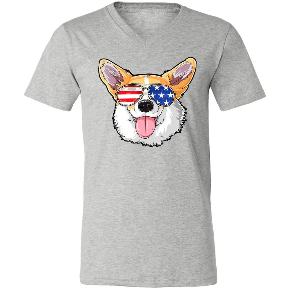 Unisex V-Neck T-Shirt - Z7UHBU8C - Athletic Heather - 7