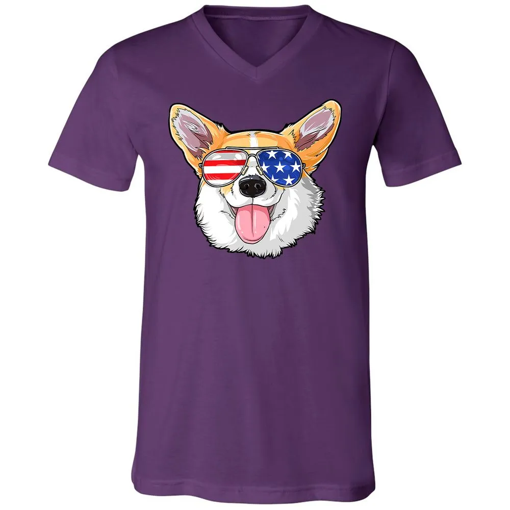 Unisex V-Neck T-Shirt - Z7UHBU8C - Team Purple - 9