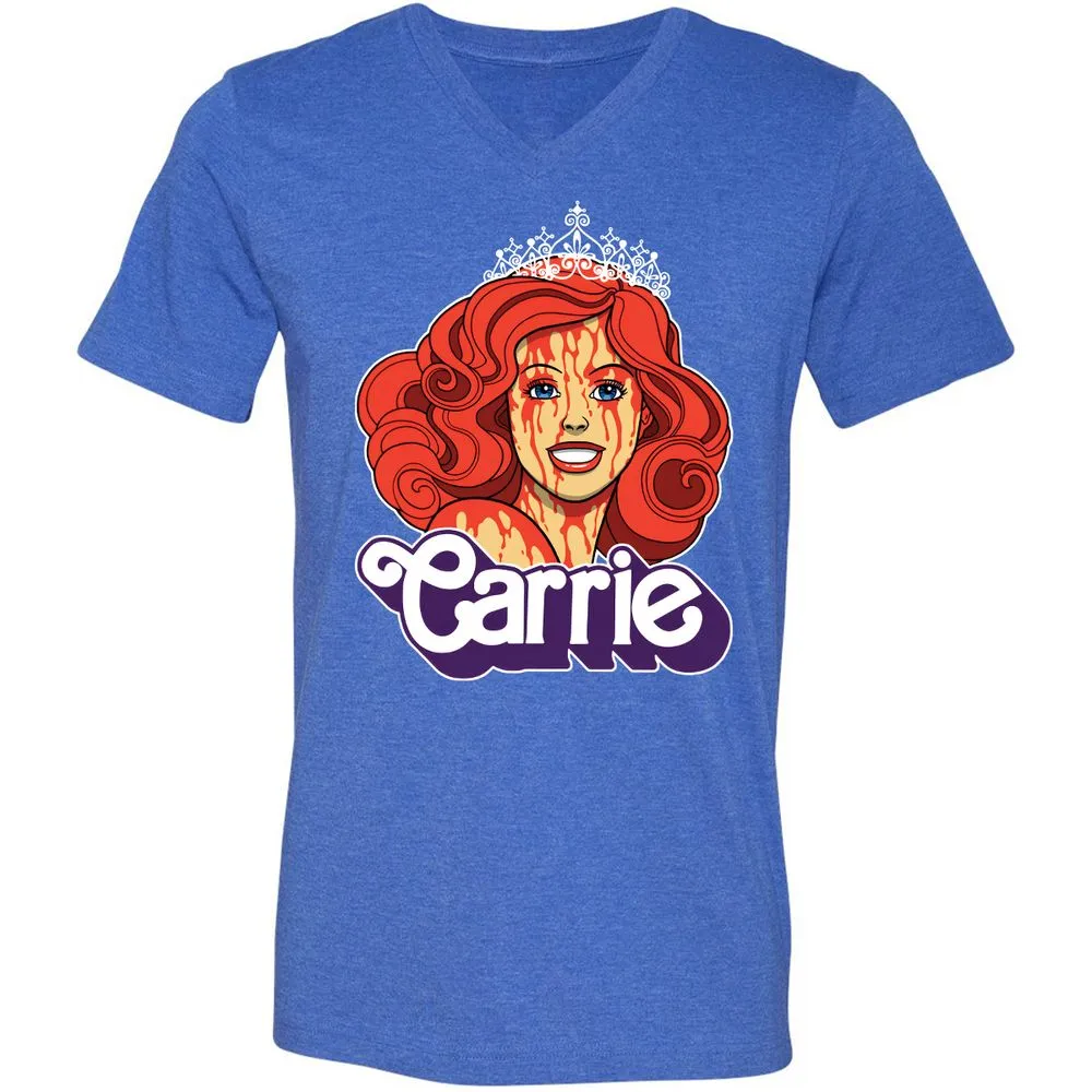 Unisex V-Neck T-Shirt - L96CBNHK - Heather True Royal - 14