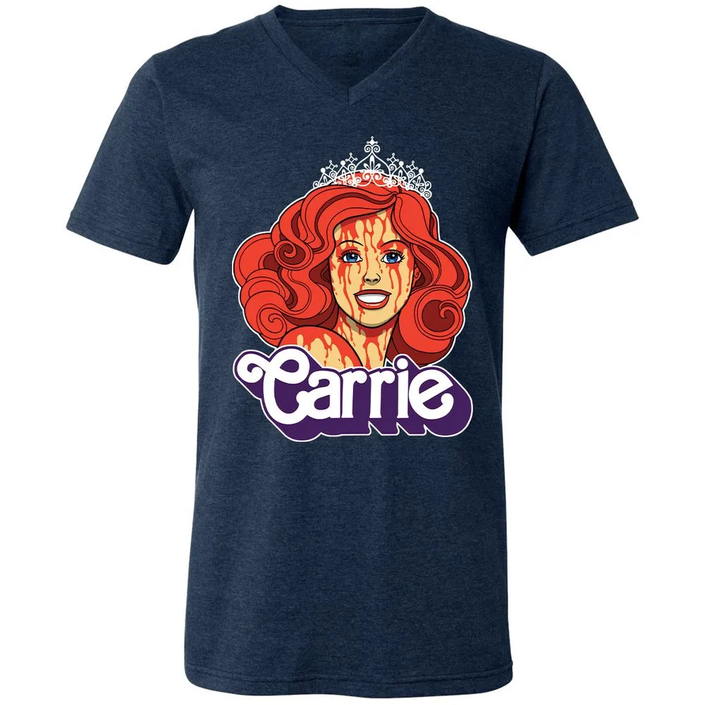 Unisex V-Neck T-Shirt - L96CBNHK - Heather Navy - 15