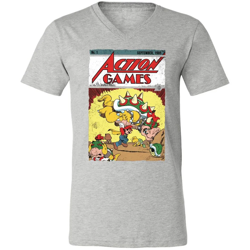 Unisex V-Neck T-Shirt - TXFW73NM - Athletic Heather - 7