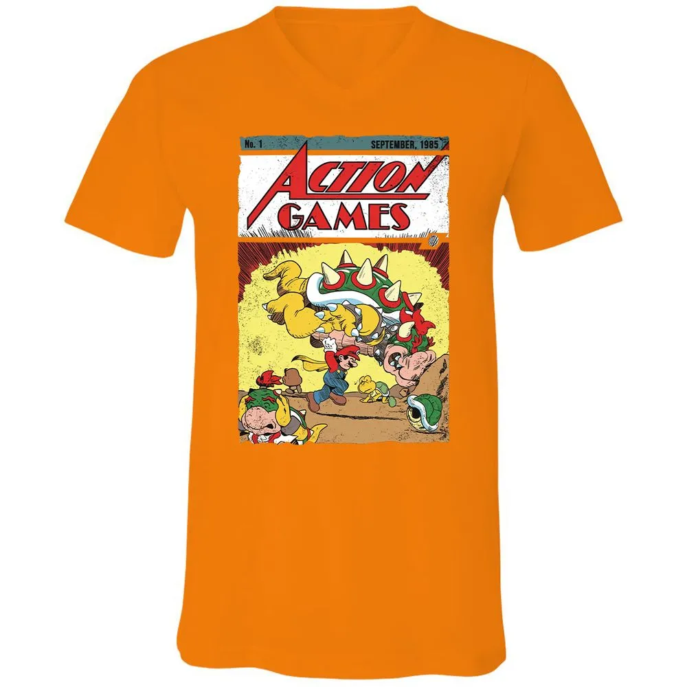 Unisex V-Neck T-Shirt - TXFW73NM - Orange - 11