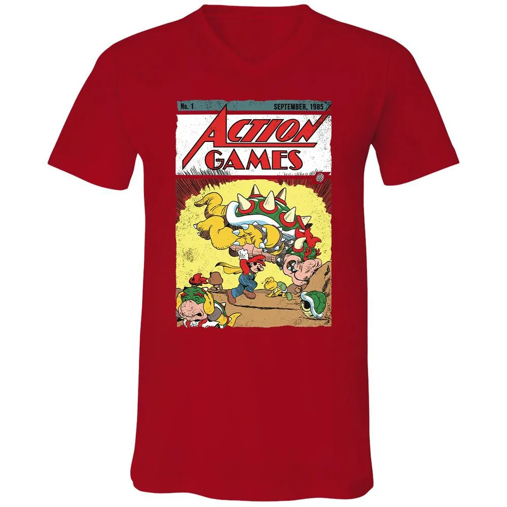 Unisex V-Neck T-Shirt - TXFW73NM - Red - 3