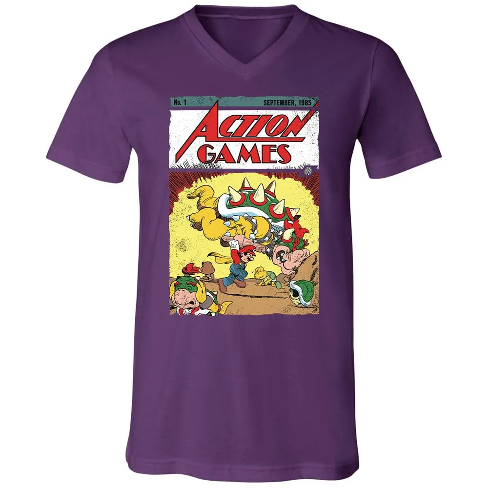 Unisex V-Neck T-Shirt - TXFW73NM - Team Purple - 9