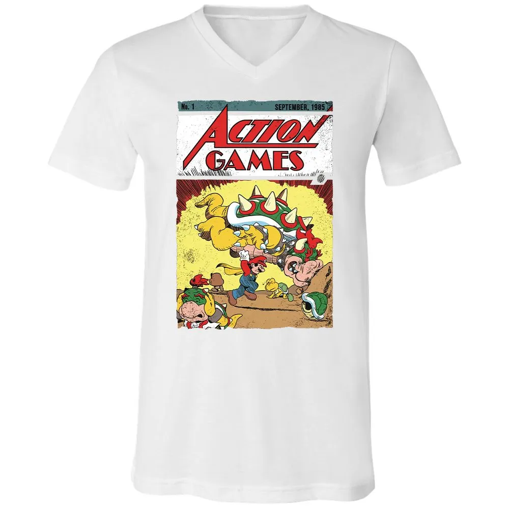 Unisex V-Neck T-Shirt - TXFW73NM - White - 5
