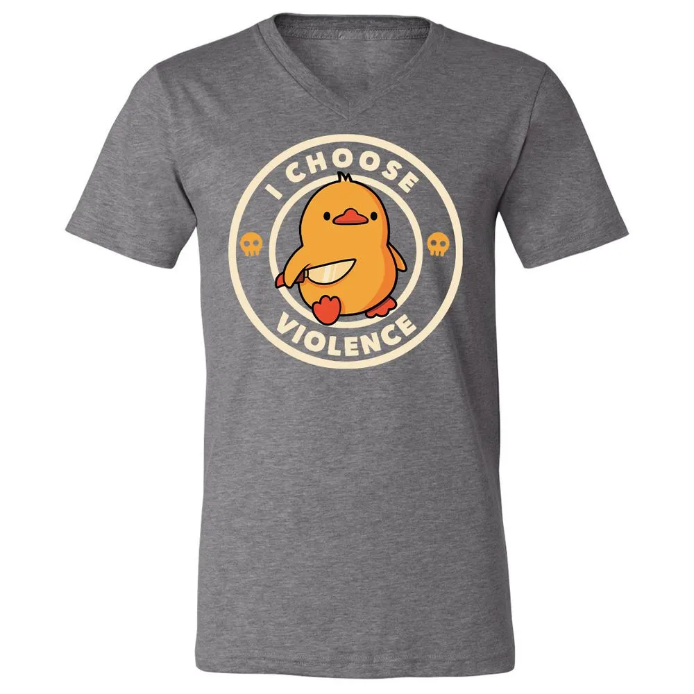 Unisex V-Neck T-Shirt - K9V2VAXA - Deep Heather - 13