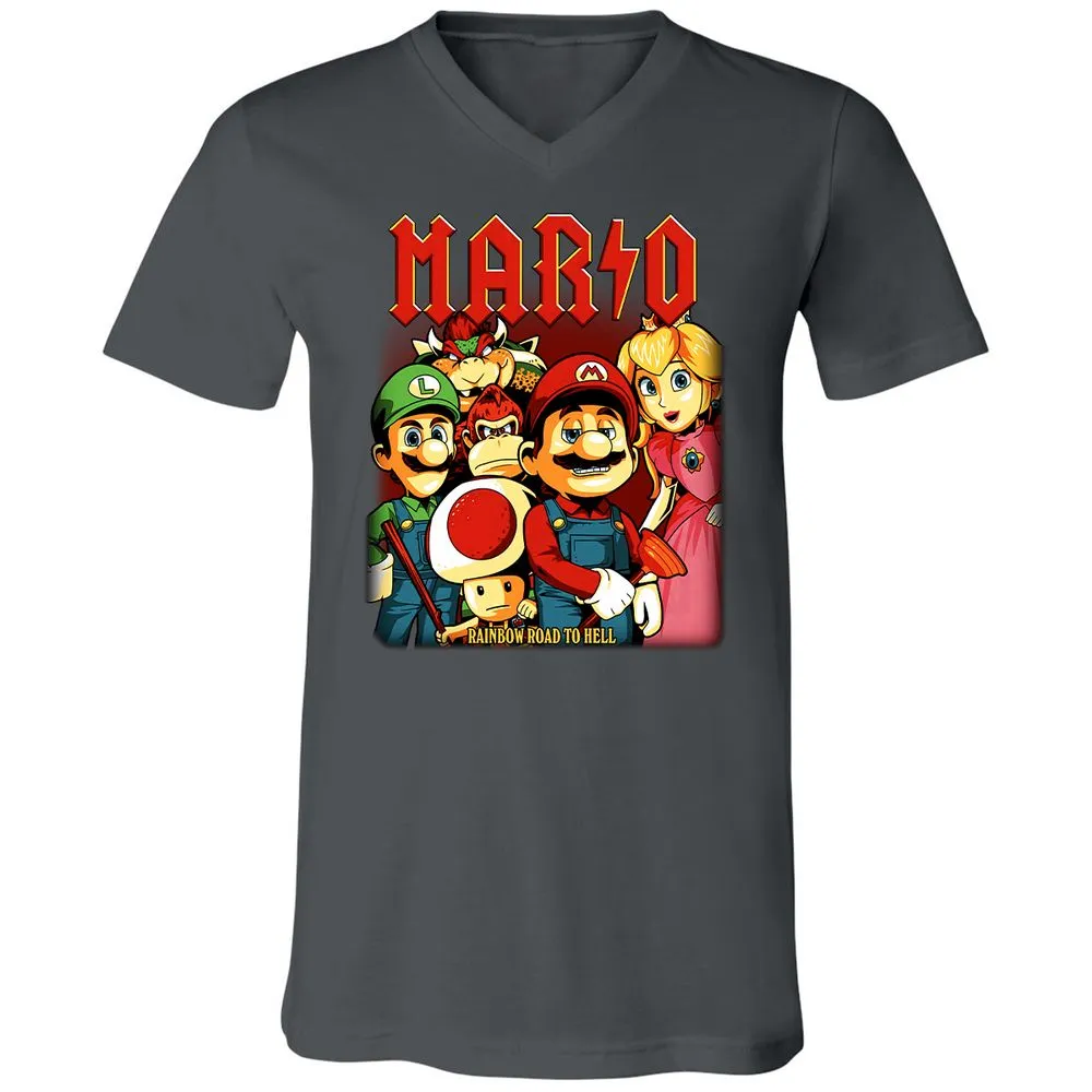 Unisex V-Neck T-Shirt - HJHXGP9C - Asphalt - 12