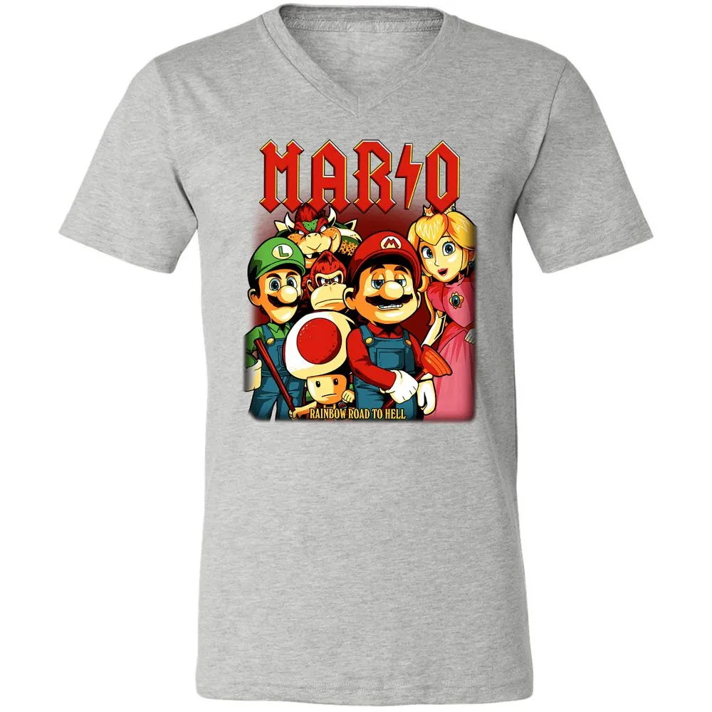 Unisex V-Neck T-Shirt - HJHXGP9C - Athletic Heather - 7