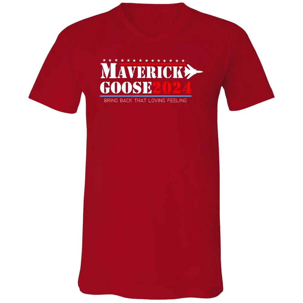 Unisex V-Neck T-Shirt - 48KBFBVS - Red - 3