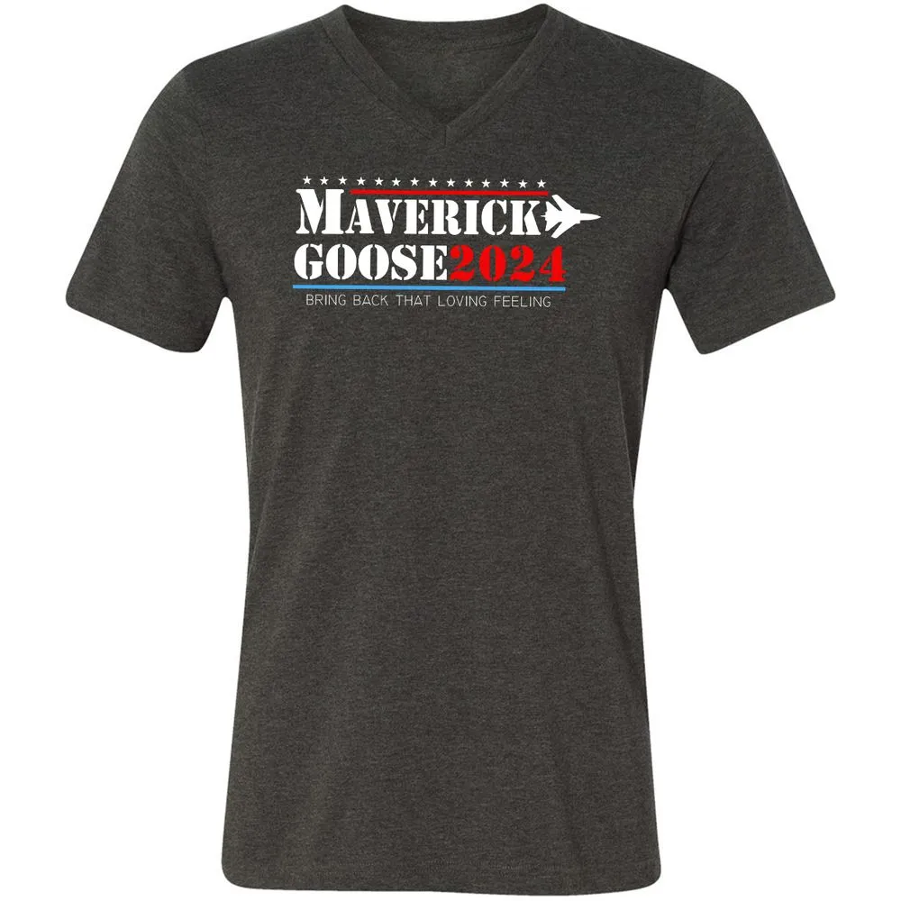 Unisex V-Neck T-Shirt - 48KBFBVS - Dark Grey Heather - 8