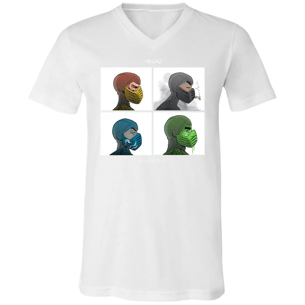 Unisex V-Neck T-Shirt - LQPZ49UY - White - 5