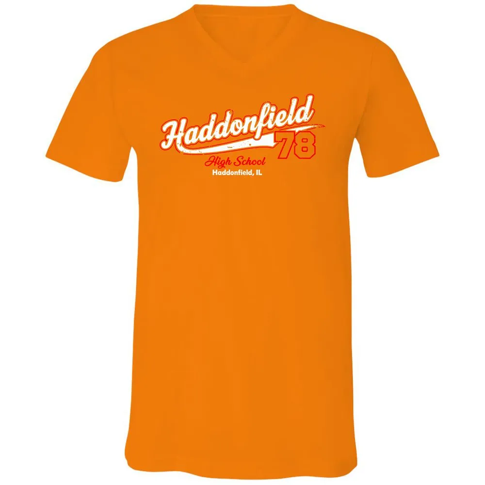 Unisex V-Neck T-Shirt - WZH3D2TD - Orange - 11