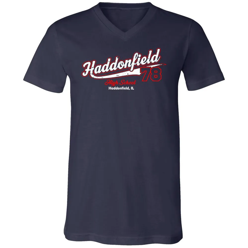 Unisex V-Neck T-Shirt - WZH3D2TD - Navy - 2