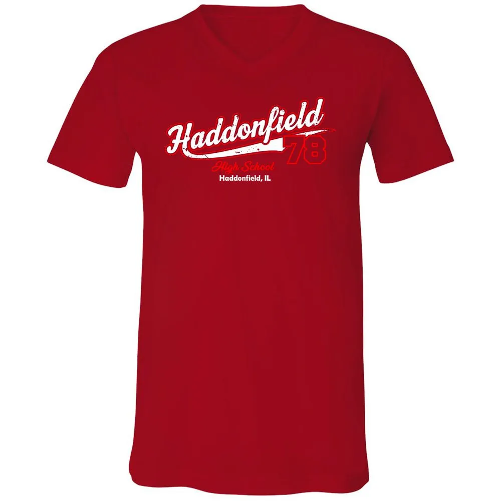 Unisex V-Neck T-Shirt - WZH3D2TD - Red - 3