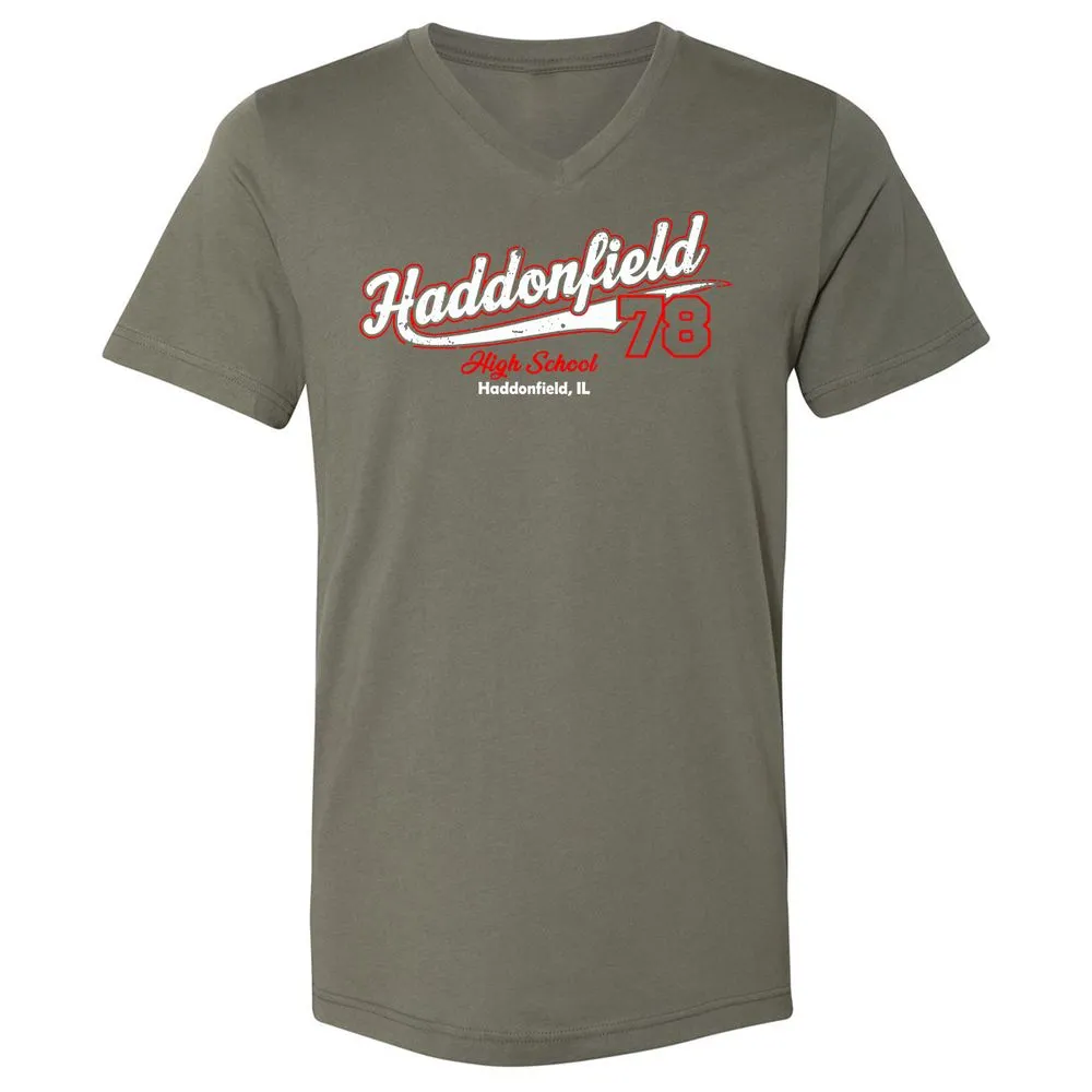 Unisex V-Neck T-Shirt - WZH3D2TD - Military Green - 10
