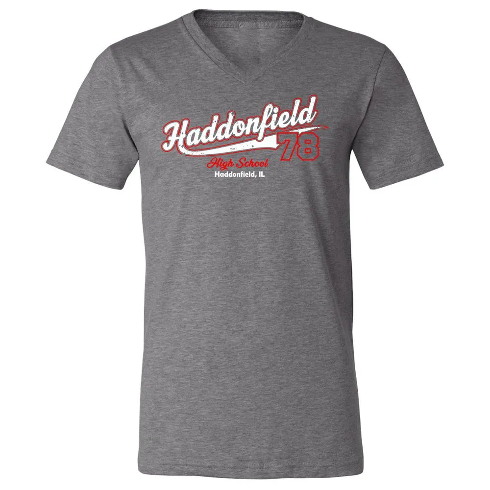 Unisex V-Neck T-Shirt - WZH3D2TD - Deep Heather - 13