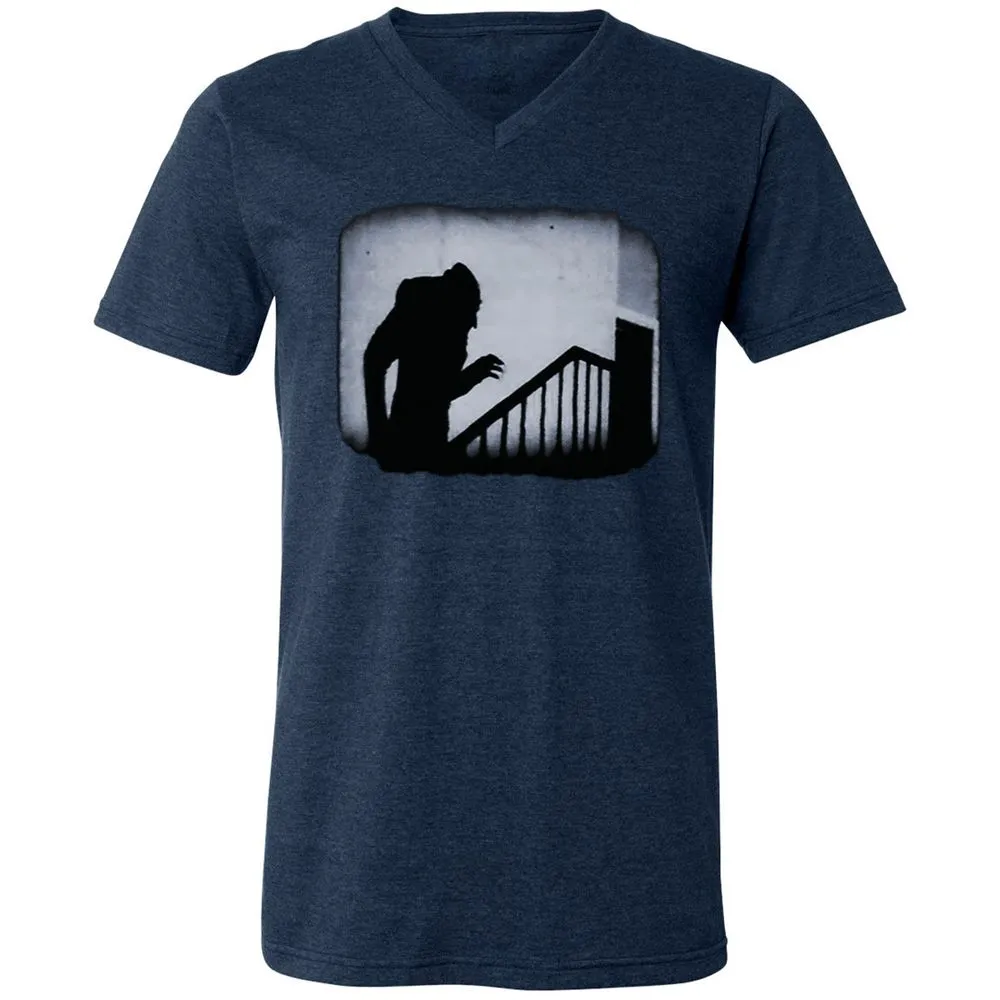 Unisex V-Neck T-Shirt - 2HDFAB66 - Heather Navy - 15