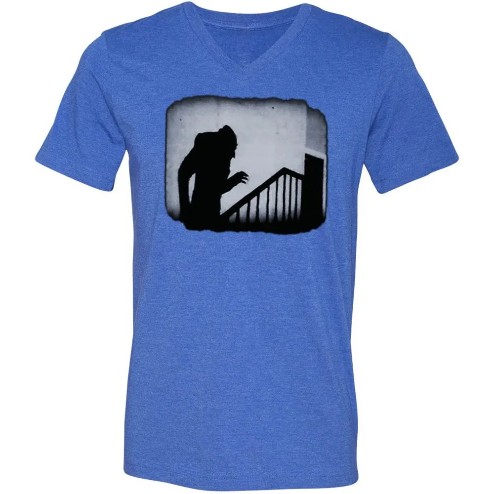 Unisex V-Neck T-Shirt - 2HDFAB66 - Heather True Royal - 14