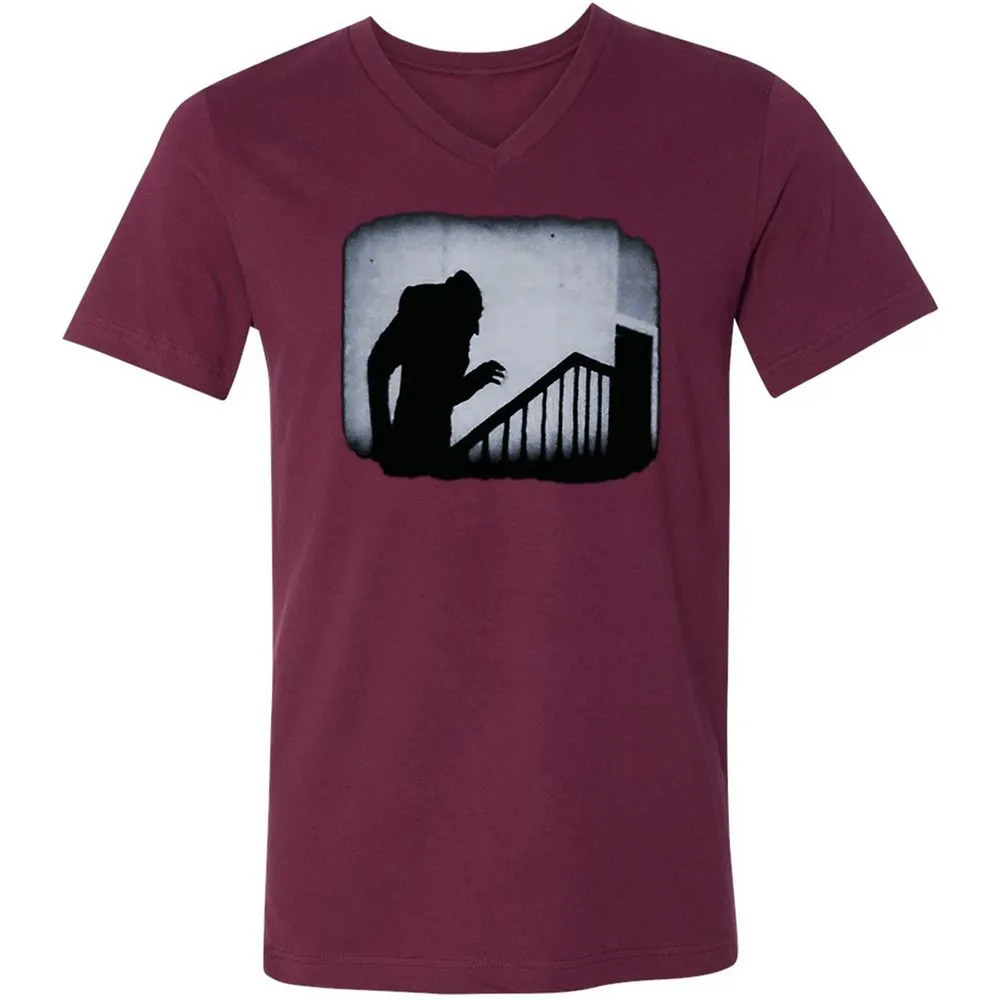 Unisex V-Neck T-Shirt - 2HDFAB66 - Maroon - 6