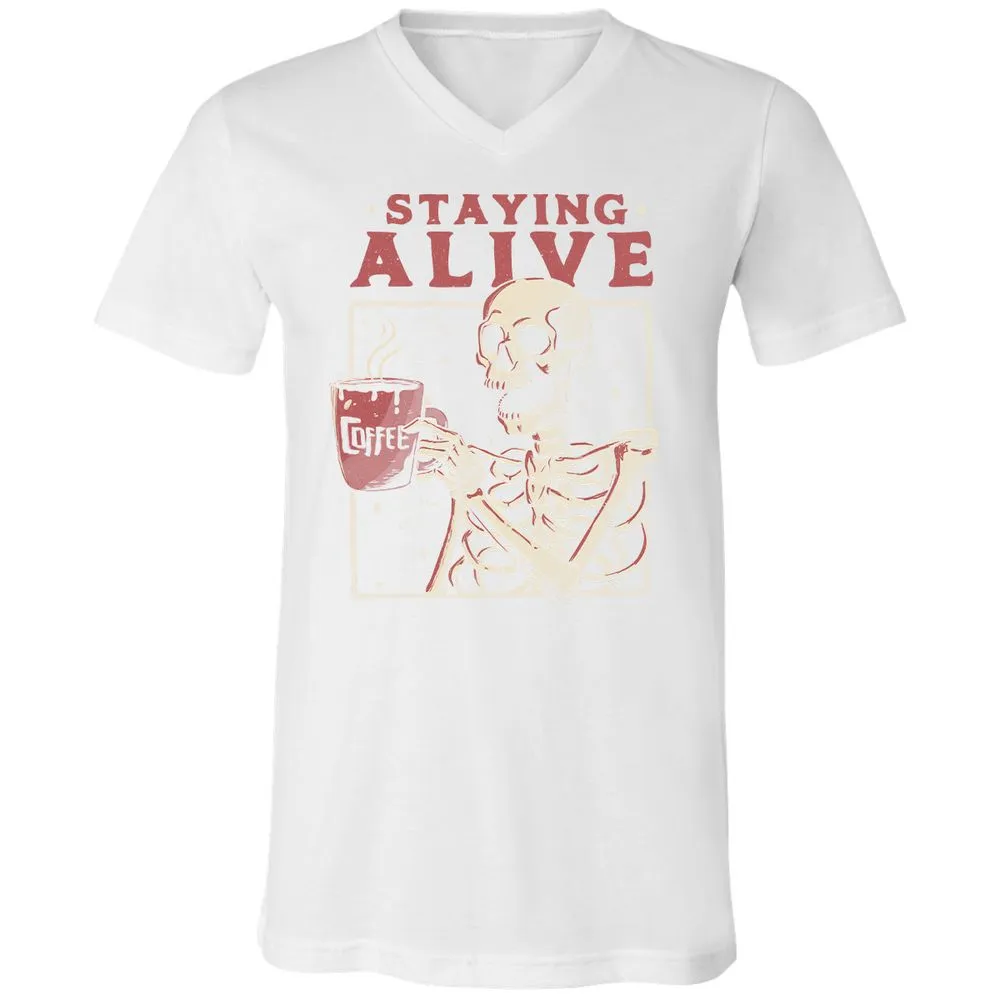 Unisex V-Neck T-Shirt - TX71E3UX - White - 5