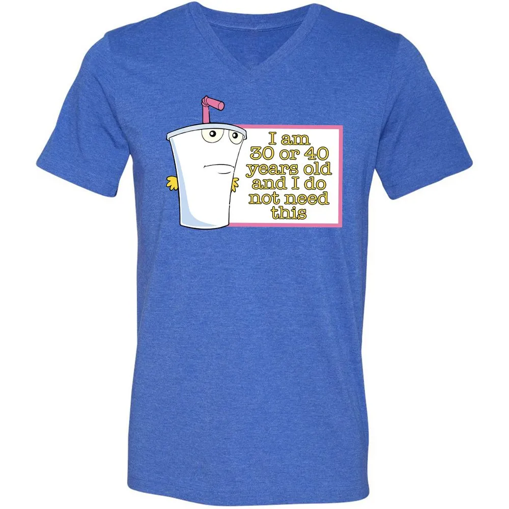 Unisex V-Neck T-Shirt - X66FUA8P - Heather True Royal - 14