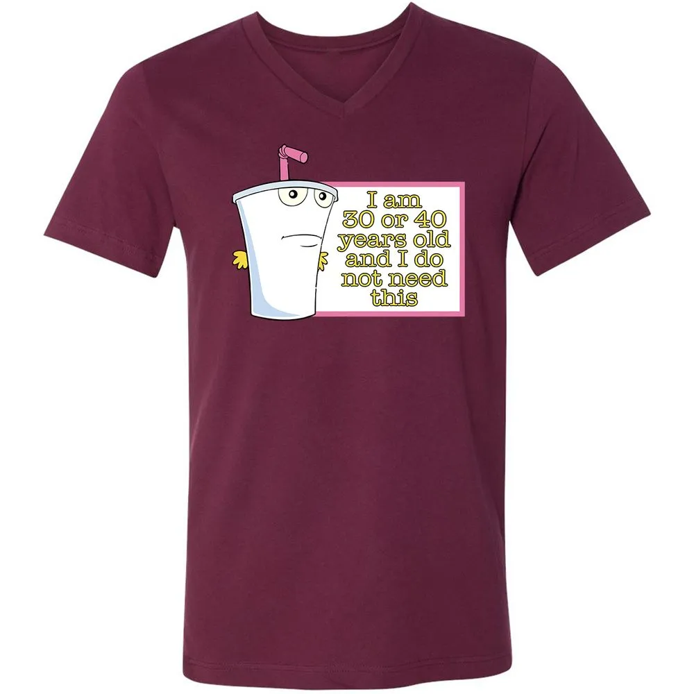 Unisex V-Neck T-Shirt - X66FUA8P - Maroon - 6