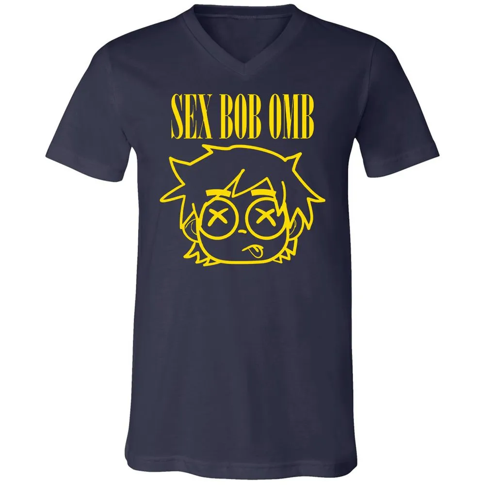 Unisex V-Neck T-Shirt - RTYA94CW - Navy - 2