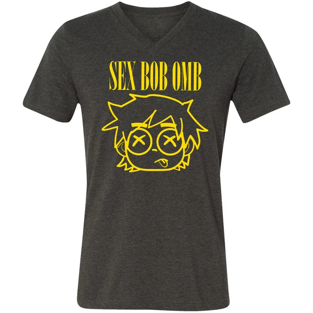 Unisex V-Neck T-Shirt - RTYA94CW - Dark Grey Heather - 8