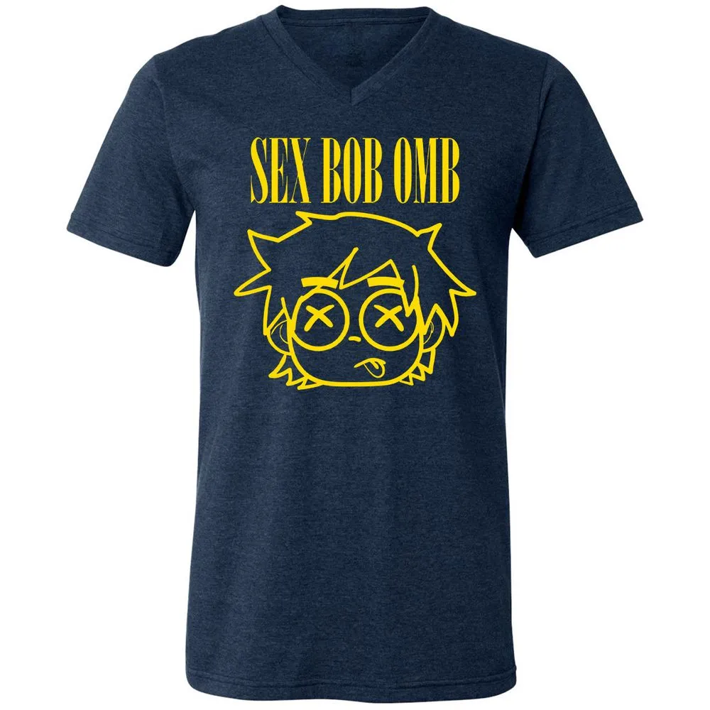 Unisex V-Neck T-Shirt - RTYA94CW - Heather Navy - 15