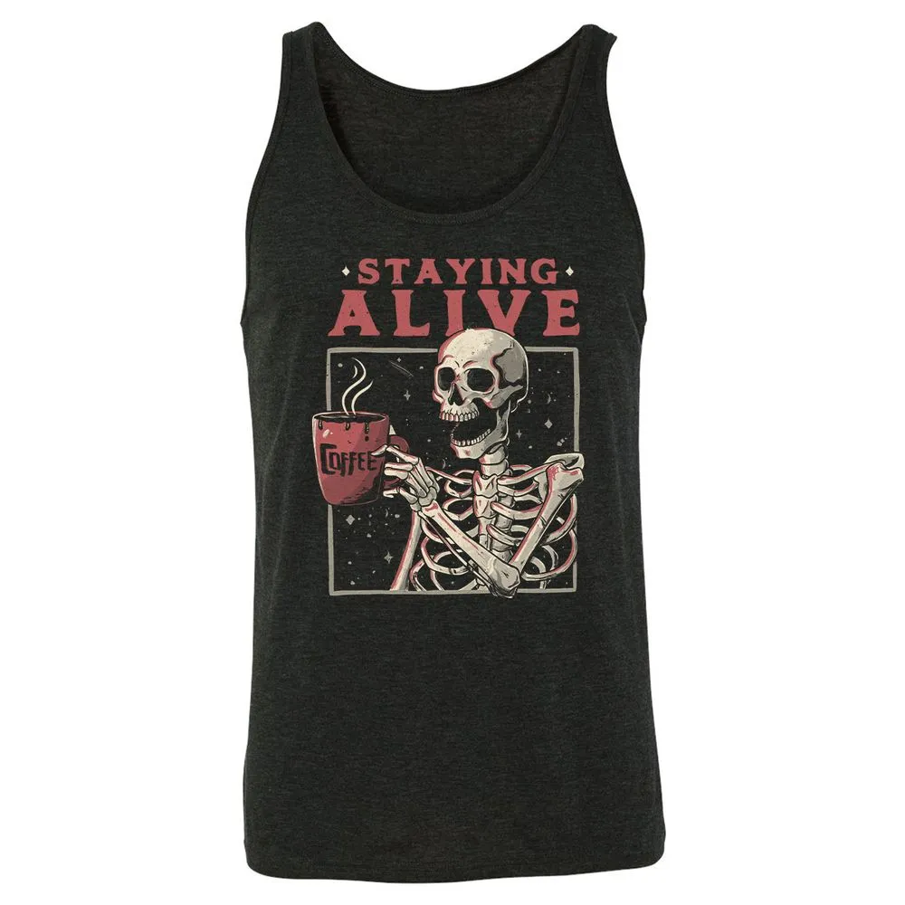 Unisex Jersey Tank - 6GQYN66S - Charcoal Black Triblend - 5