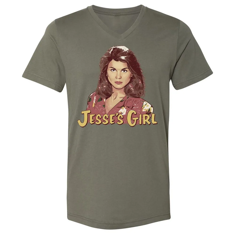 Unisex V-Neck T-Shirt - 6N1RHJH5 - Military Green - 10