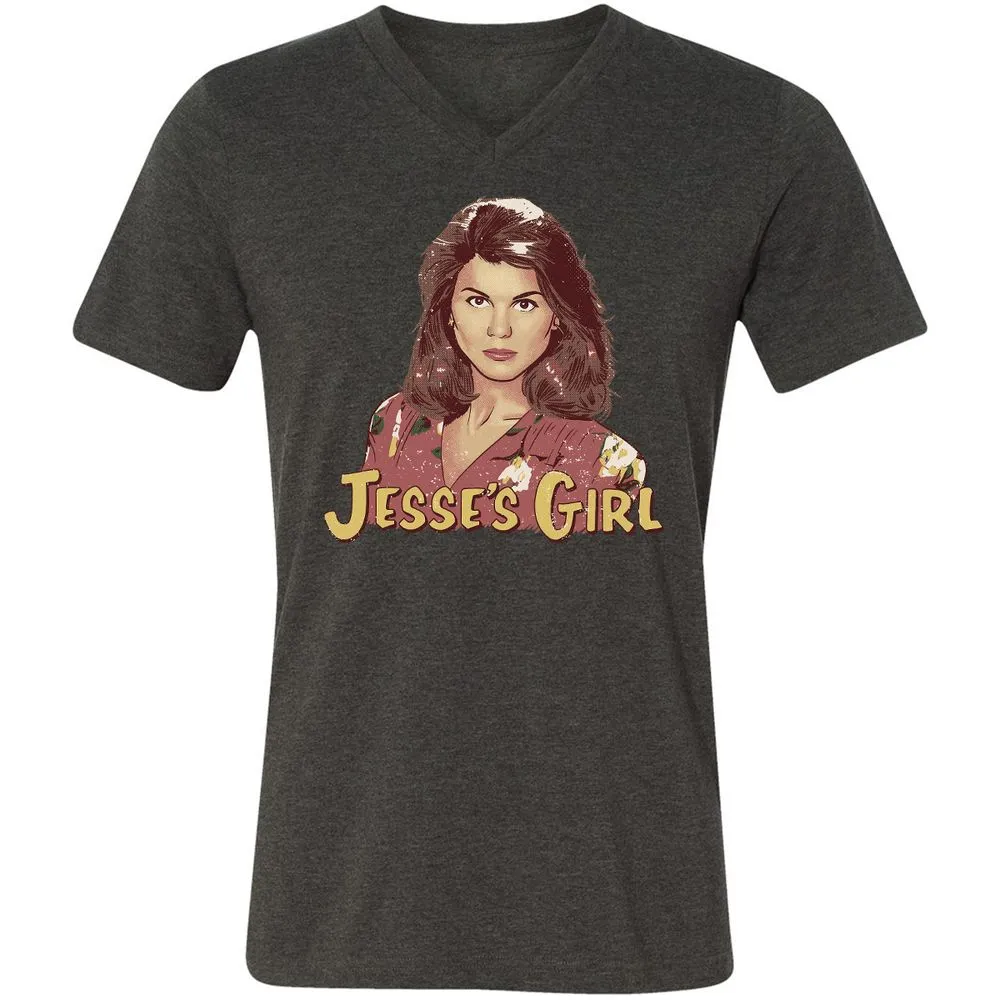 Unisex V-Neck T-Shirt - 6N1RHJH5 - Dark Grey Heather - 8