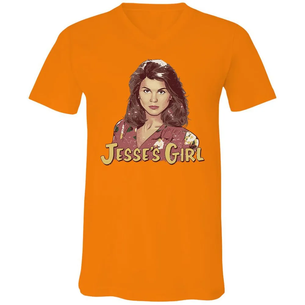 Unisex V-Neck T-Shirt - 6N1RHJH5 - Orange - 11