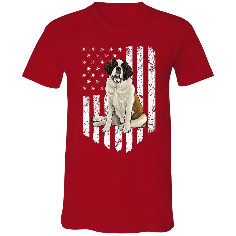 Unisex V-Neck T-Shirt - JVWBP7RT - Red - 3