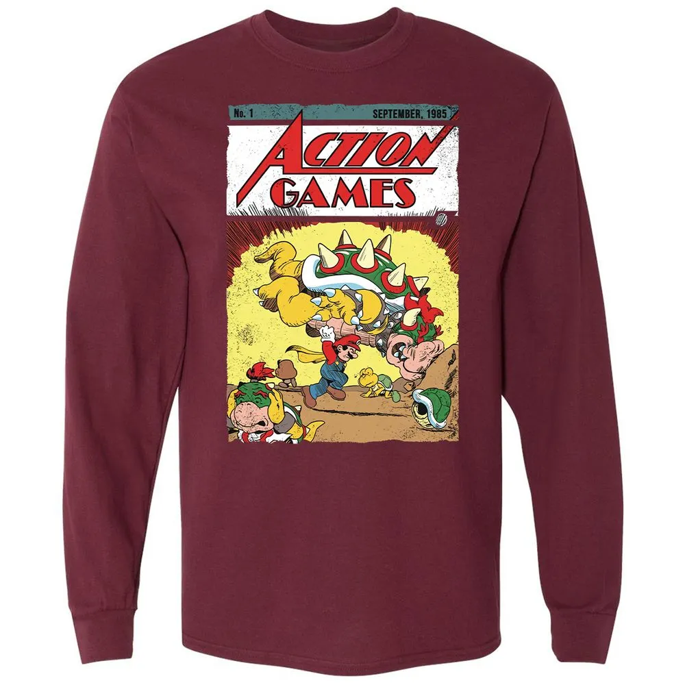 Long Sleeve T-Shirt - 5478ER9S - Maroon - 11